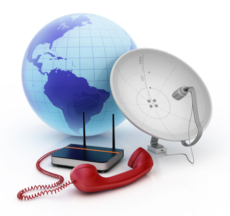 Graphic about modern telecommunications