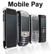 Image of cell phones with text "Mobile Pay"