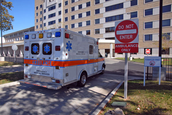 Hospital and ambulance photo