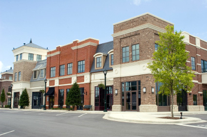 Image of buildings at shopping mall